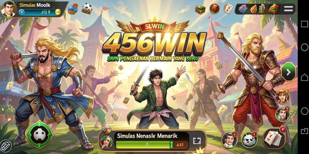 Tampilan gameplay seru dalam 456WIN yang menampilkan berbagai aktivitas simulasi.