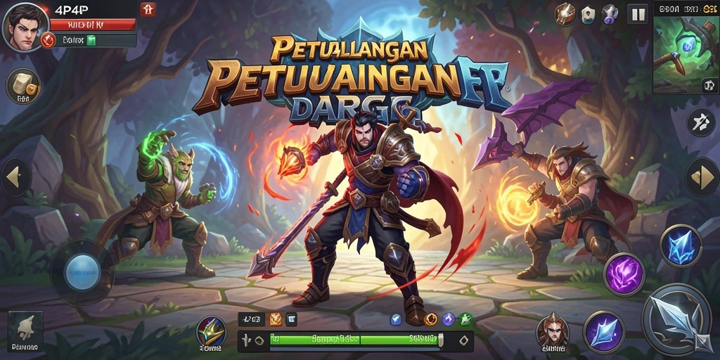 Screenshot menampilkan aksi seru dalam permainan ARPG 4P4P.