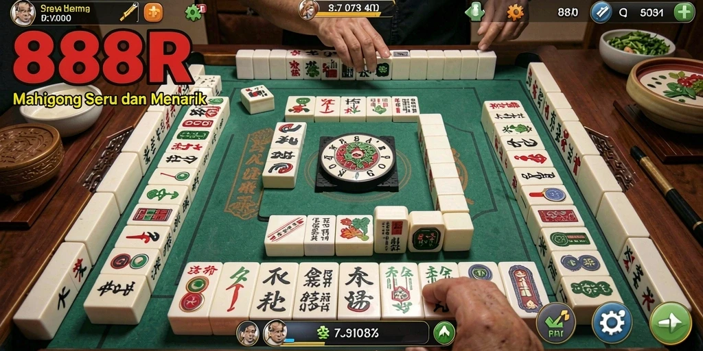 Tangkapan layar dari gameplay menarik di 888R Mahjong.