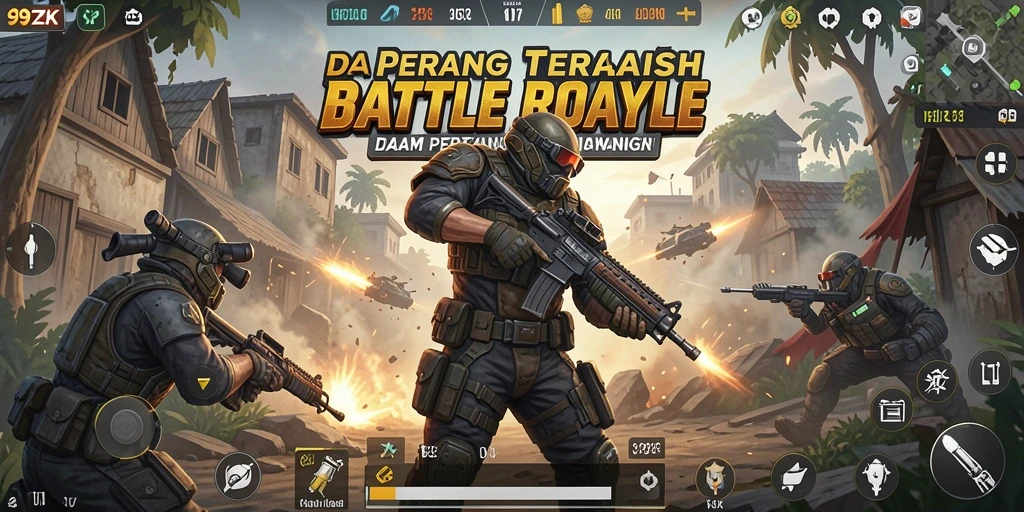Gameplay mendebarkan di dalam 99ZK saat pertempuran berlangsung.