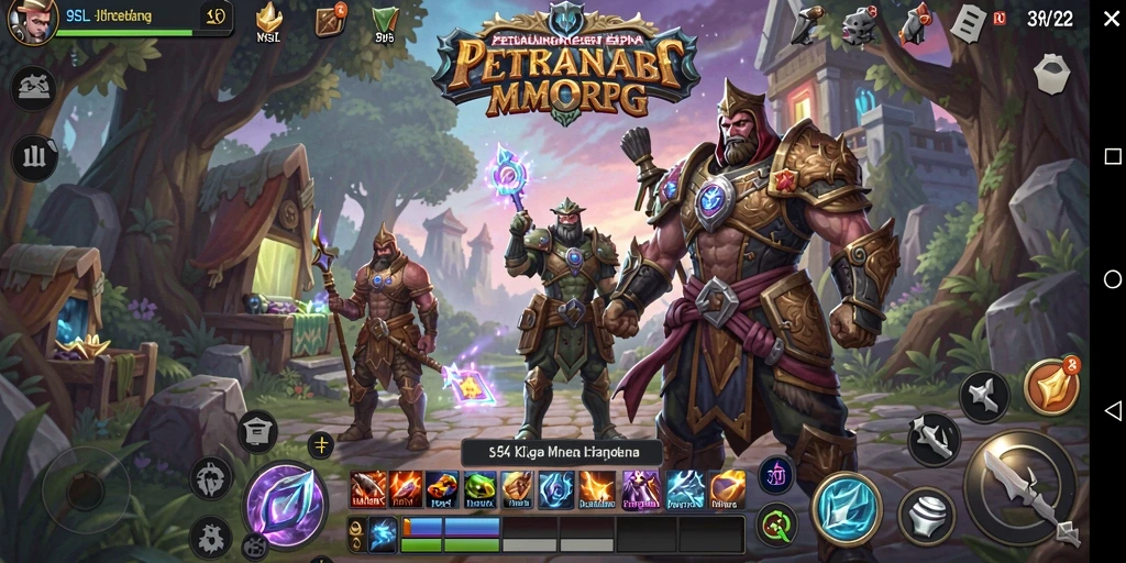 Tampilan gameplay 9SL dengan pertempuran epik dan karakter menarik.