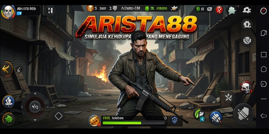 Tampilan gameplay <strong>ARISTA88</strong> yang mengasyikkan dalam simulasi kehidupan.