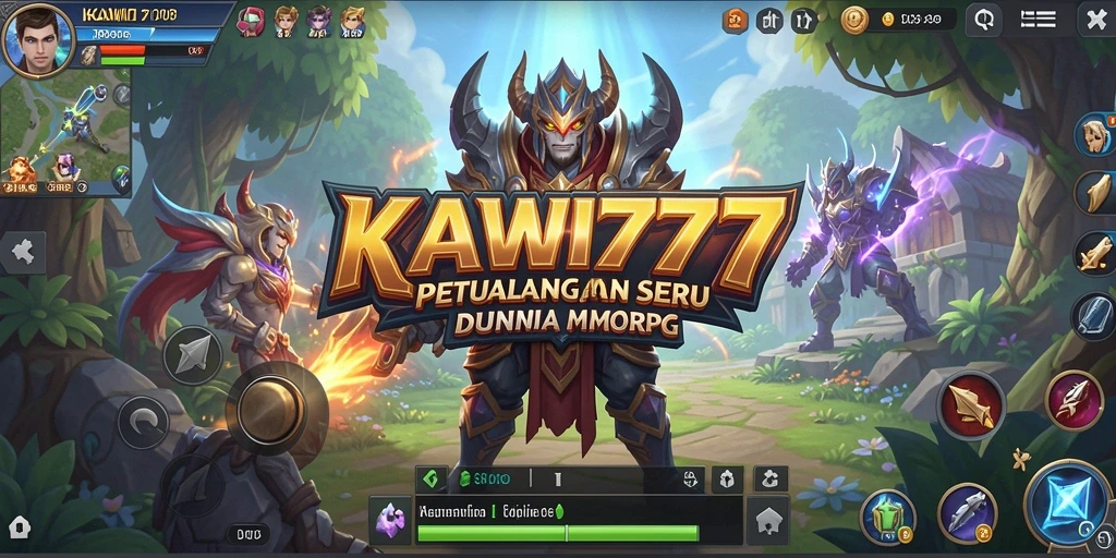 Gameplay seru KAWI777 di dunia fantasi MMORPG.