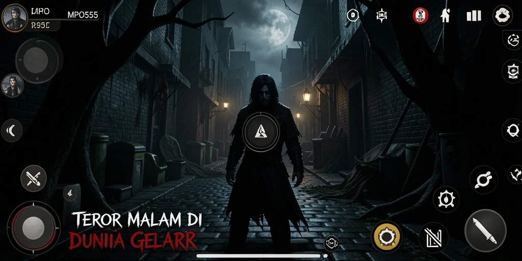 Tampilan gameplay MPO555 yang menegangkan dan menyeramkan.