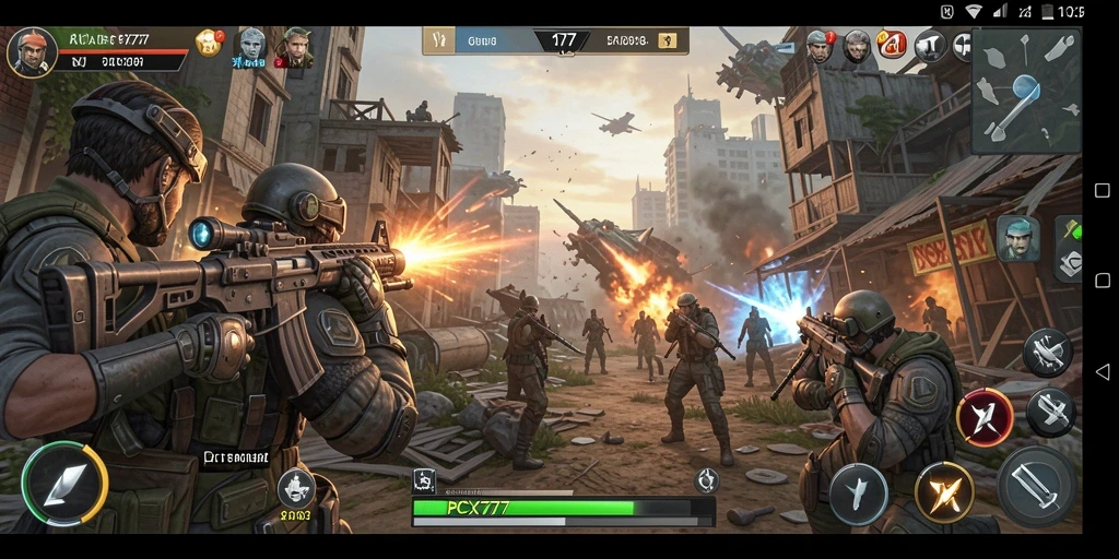 Tampilan gameplay PCX777 yang menegangkan dan strategis.