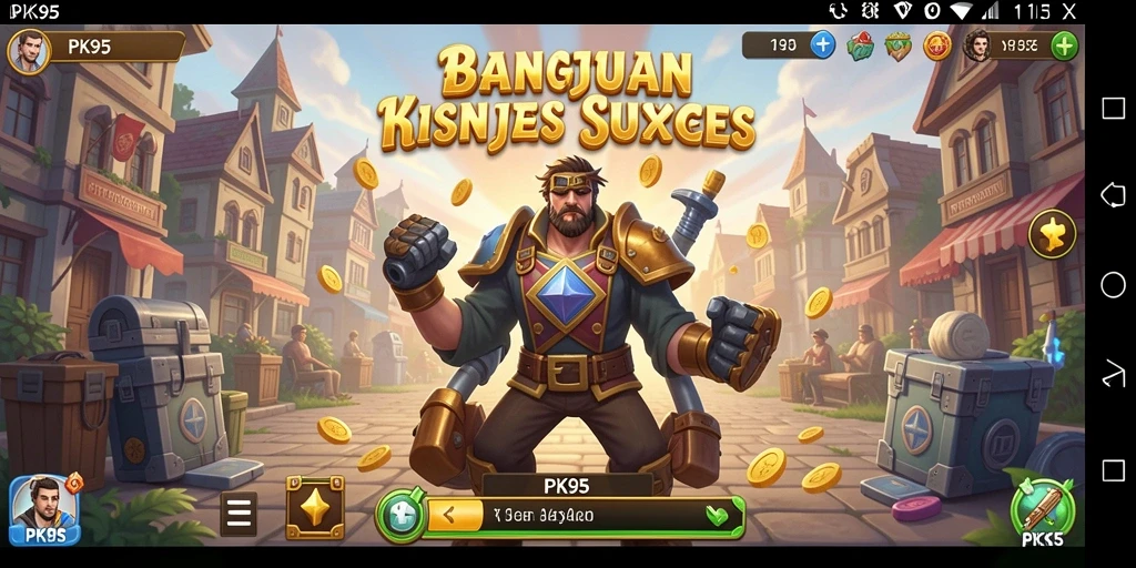 Screenshot gameplay PK95 menampilkan keseruan membangun bisnis Tycoon.