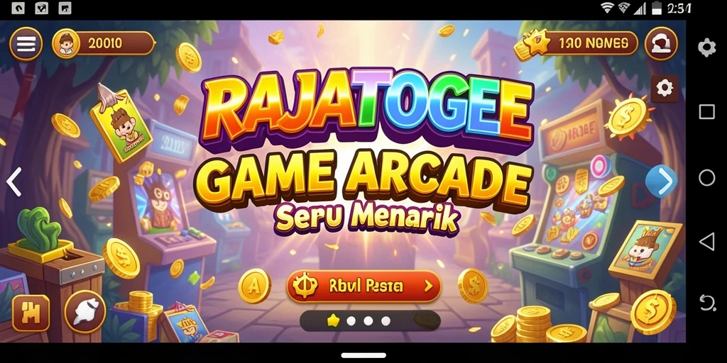 Tampilan dinamis dari gameplay seru RAJATOGEL.
