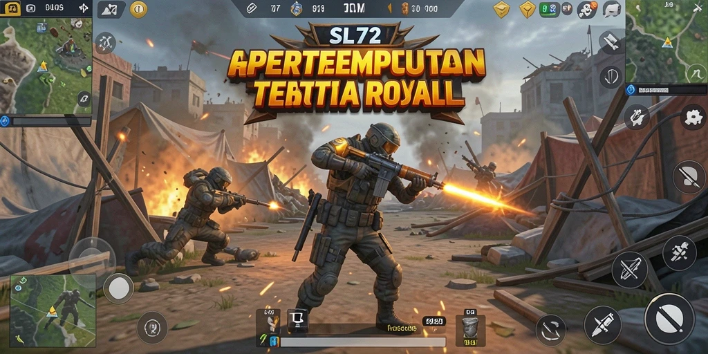 Tampilan gameplay SL72 yang mendebarkan dalam pertempuran Battle Royale.