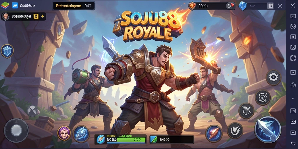 Tampilan seru gameplay Battle Royale di SOJU88 dengan aksi mendebarkan.