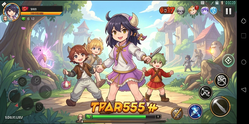 Tampilan gameplay TAR555 yang seru dan penuh warna.