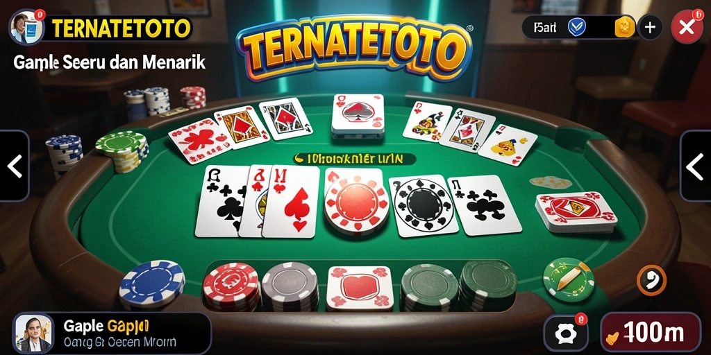Tangkapan layar gameplay TERNATETOTO yang menampilkan serunya permainan Gaple.
