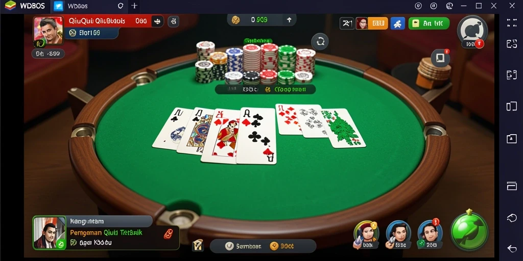 Screenshot WDBOS menampilkan aksi seru permainan QiuQiu.