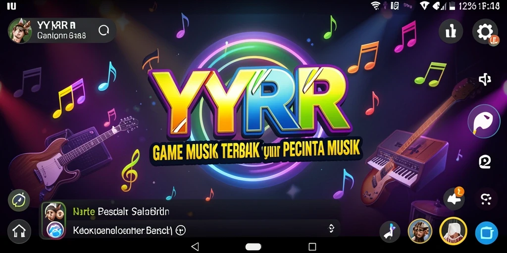 Screenshot menunjukkan gameplay menarik dari YYRR dengan musik dan ritmo yang menakjubkan.