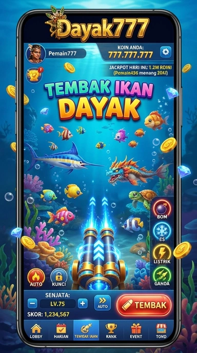 Halaman kategori aplikasi di dayak777.